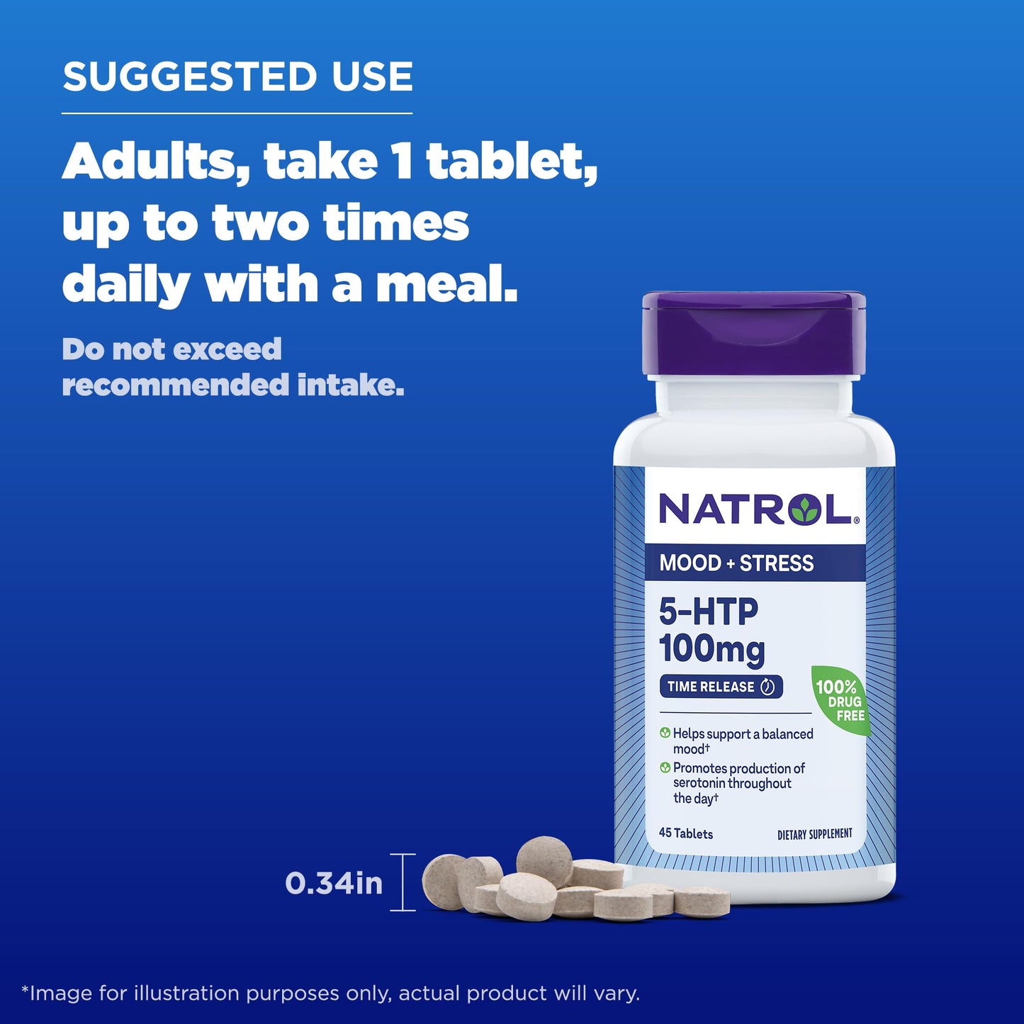 Natrol 5-HTP 100mg, Dietary Supplement Helps Support a Balanced Mood, 90 Time NatrolBuy Supplements Australia