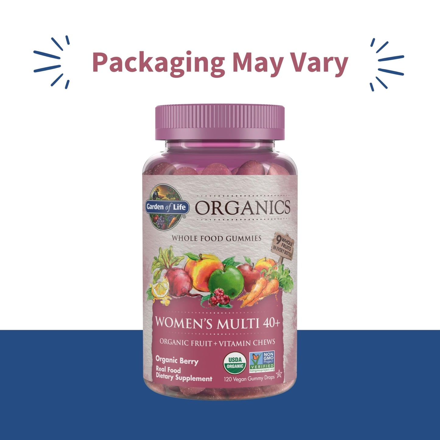 Garden of Life Organics Women 40+ Gummy Vitamins - Berry - Certified Organic, Non-GMO, Vegan, Kosher Complete Multi - Methyl B12, C & D3 Garden of LifeBuy Supplements Australia