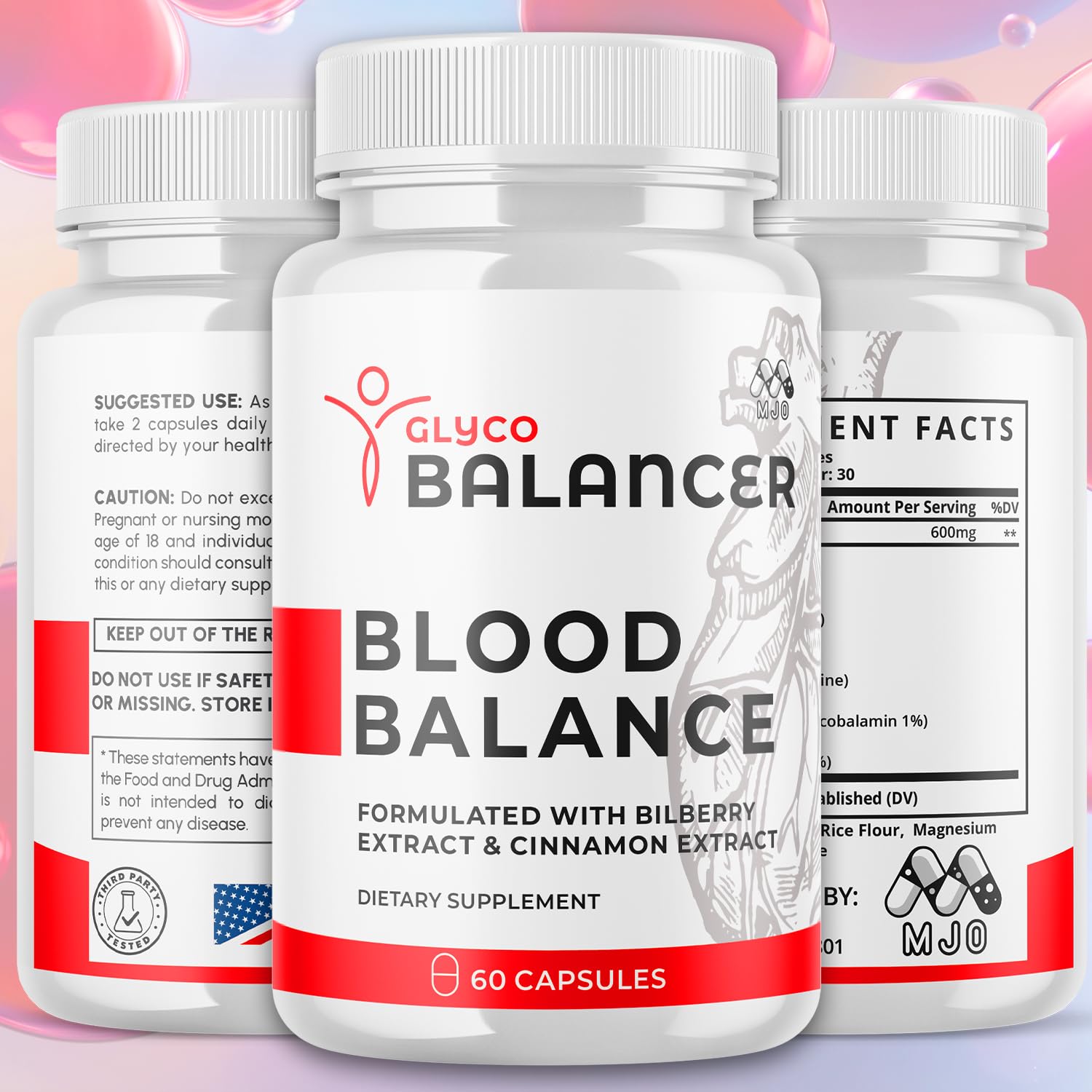 (2 Pack) Glyco Balancer Capsules, Official GlycoBalancer Health Support Pills with All Natural Ingredients, Glyco Balancer Advanced Health Support with Premium Vitamins for Women & Men (120 Capsules) MJOBuy Supplements Australia
