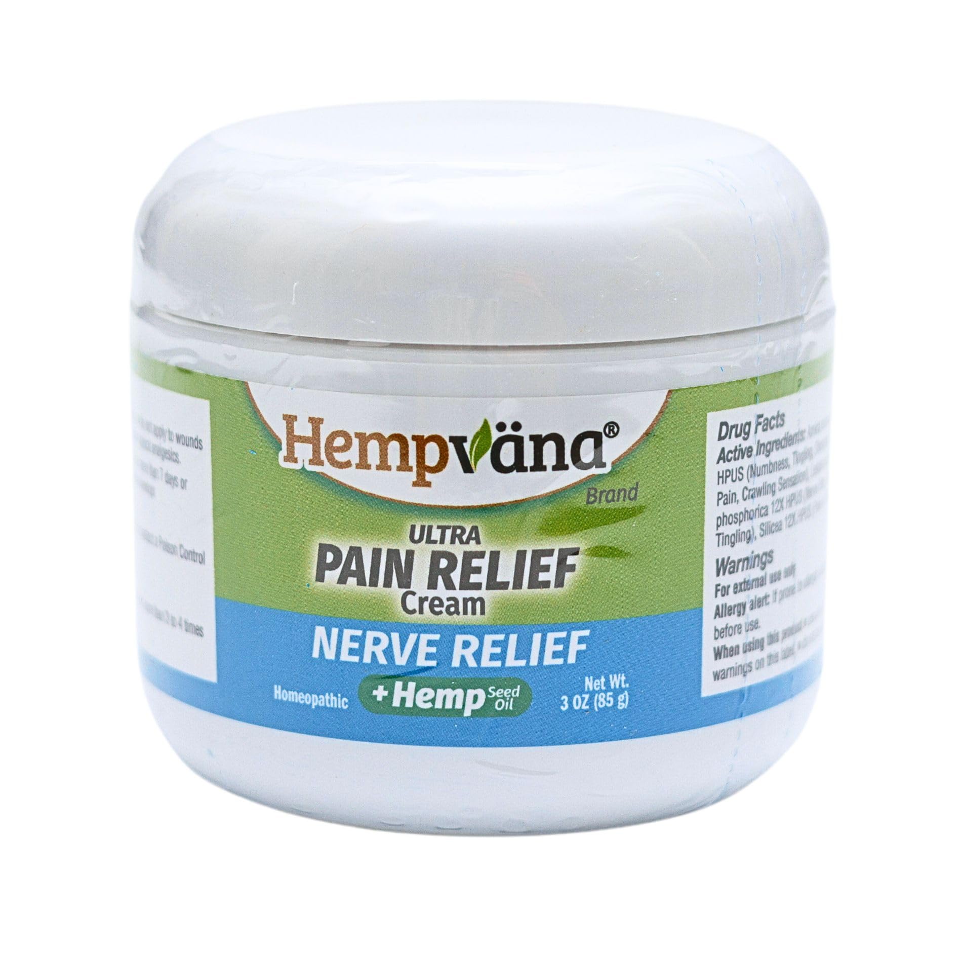 Hempvana Ultra-Strength Nerve Relief Cream w/100% Pure Hemp Seed Oil, AS SEEN ON TV, Relieves Nerve Pain, Shooting Pain, Joint Pain, Tingling, Muscle Cramps, Crawling Sensations, 3 oz Jar HempvanaBuy Supplements Australia