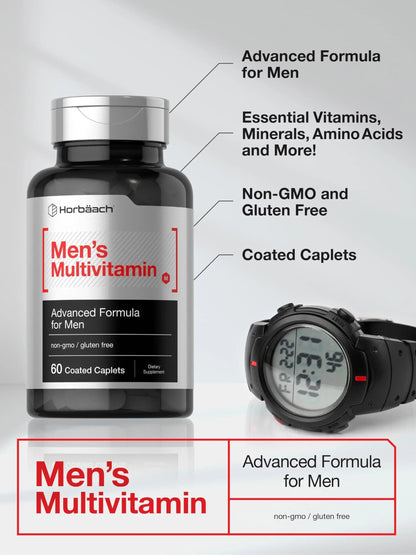 Horbäach Mens Multivitamin | 60 Caplets | Advanced Formula | with Vitamin C, D, Magnesium, Minerals & More | HorbäachBuy Supplements Australia