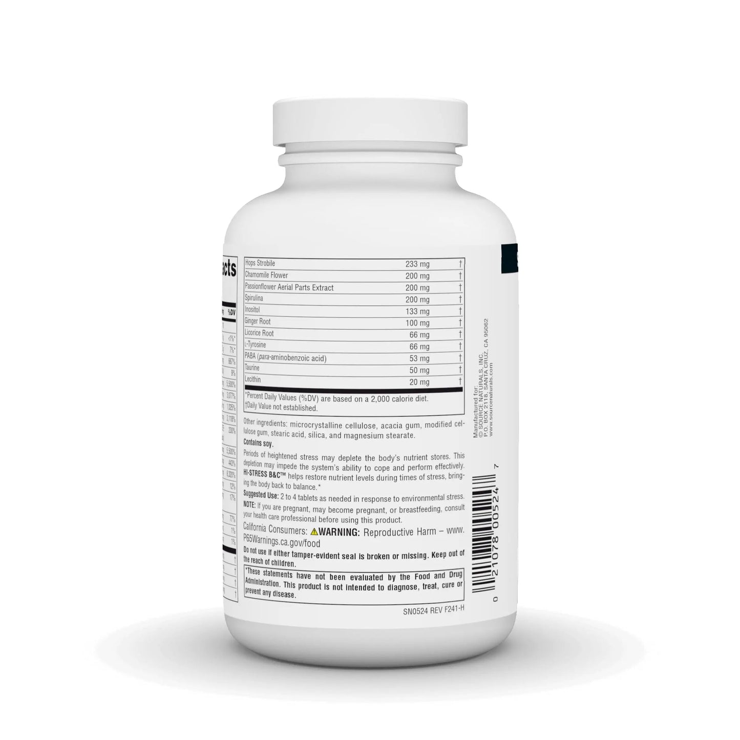Source Naturals Hi-Stress B&C with Herbs - 120 Tablets Source NaturalsBuy Supplements Australia