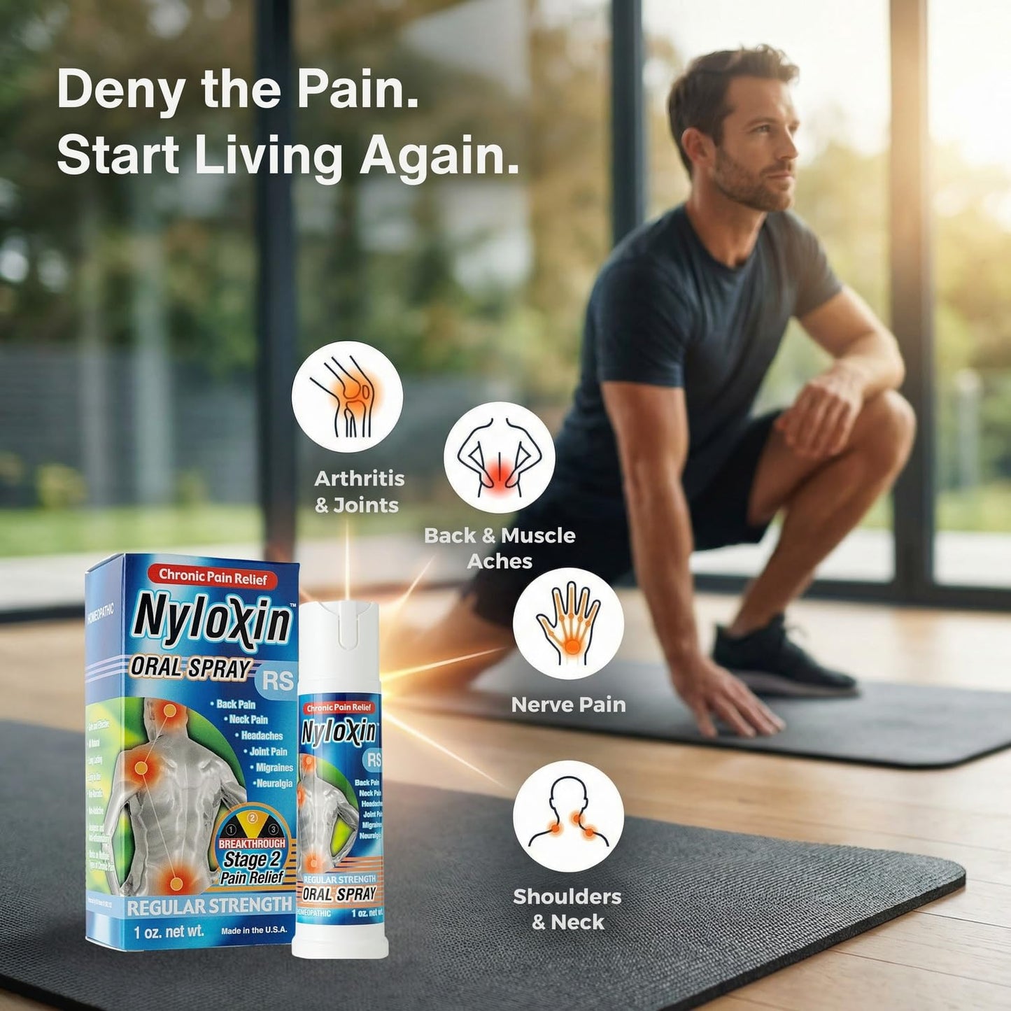 Nyloxin Oral Spray Arthritis Pain Relief, Professional Grade Pain Reliever for Back, Nerve, Knee, Foot, Muscle and Joint Pain Relief and Neuropathy Support (1 oz) (Orange Flavor) NyloxinBuy Supplements Australia