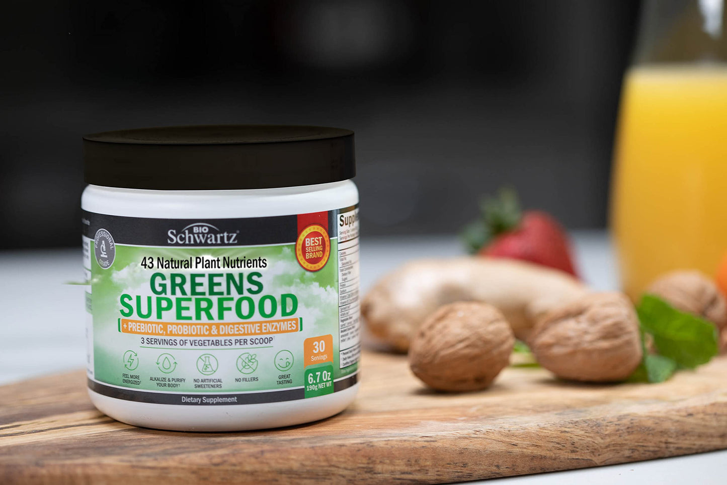 Super Greens Powder Superfood - Greens Powder with Probiotics Prebiotics Digestive BioSchwartzBuy Supplements Australia