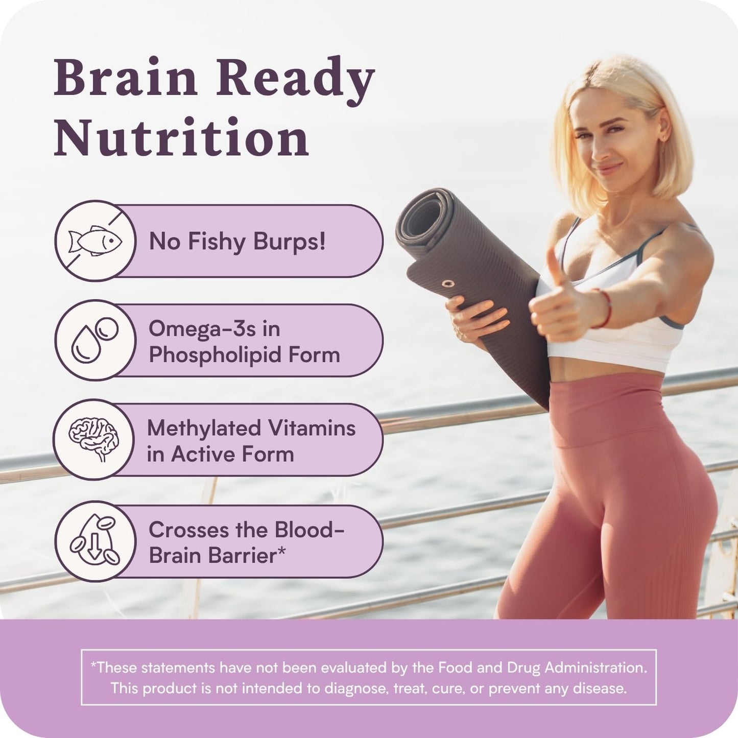 Accentrate110 - Focus Supplement - Methylated Vitamin B Complex with Omega 3 Fatty Acid Supplement - L-Methylfolate, Vitamin B12, P-5-P, Riboflavin, VIT D, – 60 Softgels (1 Month Supply) AccentrateBuy Supplements Australia