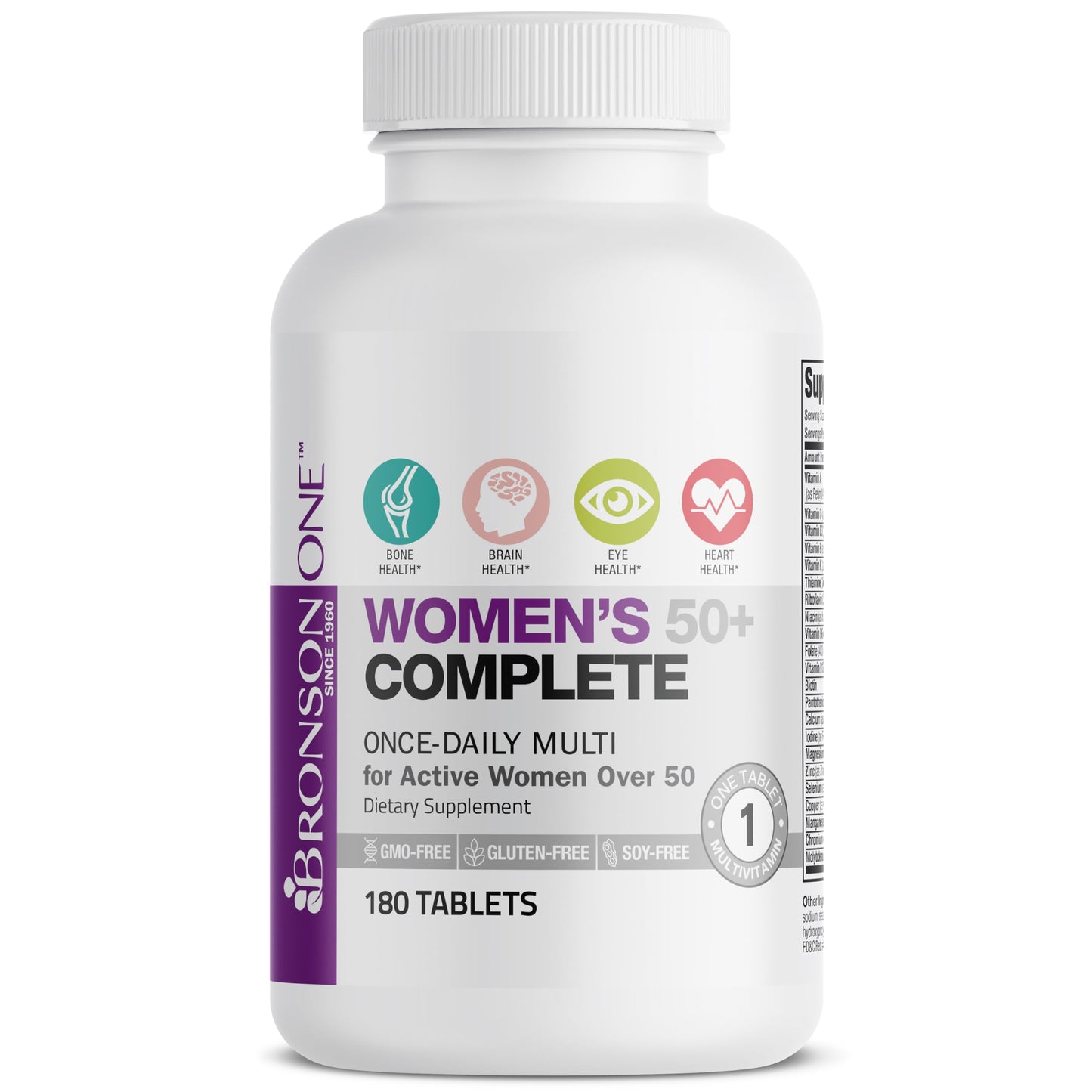 Bronson ONE Daily Women’s 50+ Complete Multivitamin Multimineral, 180 Tablets BronsonBuy Supplements Australia