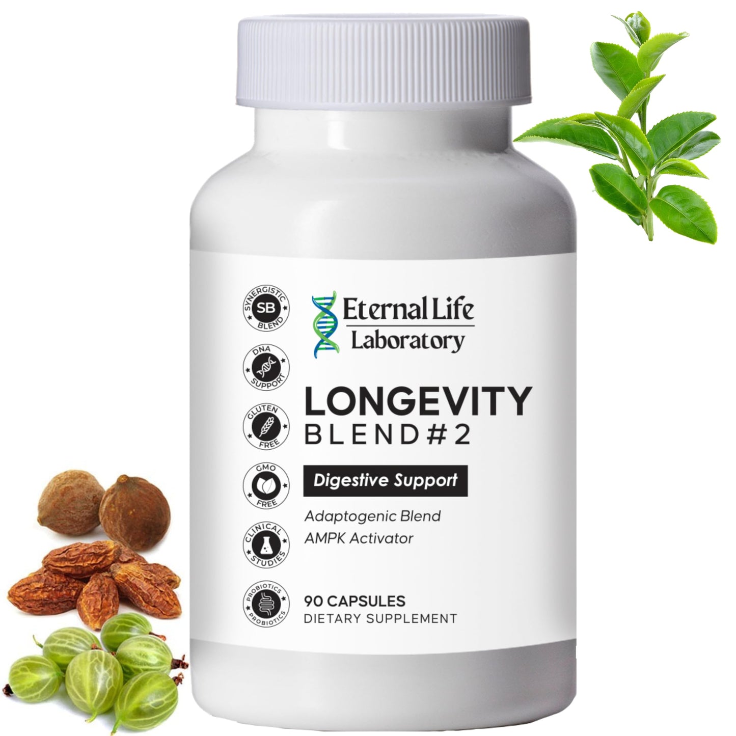 Probiotics for Women and Men, Daily Probiotic Supplement Probiotics and Triphala, Green Tea Extract - Anti-Aging Gut Health Optimizer - Intestinal, Colon & Digestive Health - 90 Capsules Eternal Life LaboratoryBuy Supplements Australia
