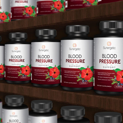 Premium Blood Pressure Support Supplement For Cardiovascular & Heart Health with Garlic SunergeticBuy Supplements Australia