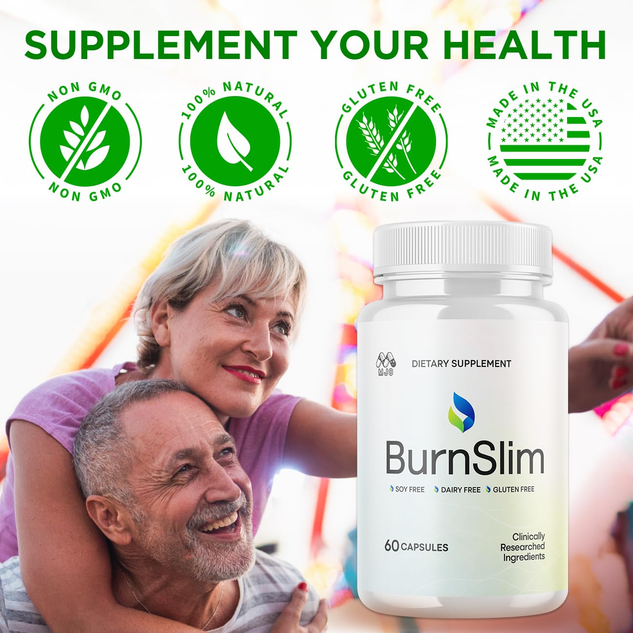 (5 Pack) Burn Slim Capsules, Official Burnslim Pills with All Natural Ingredients, Advanced Burn Slim Health and Wellness Supplement Supporting Active Lifestyle for Women and Men (300 Capsules) MJOBuy Supplements Australia
