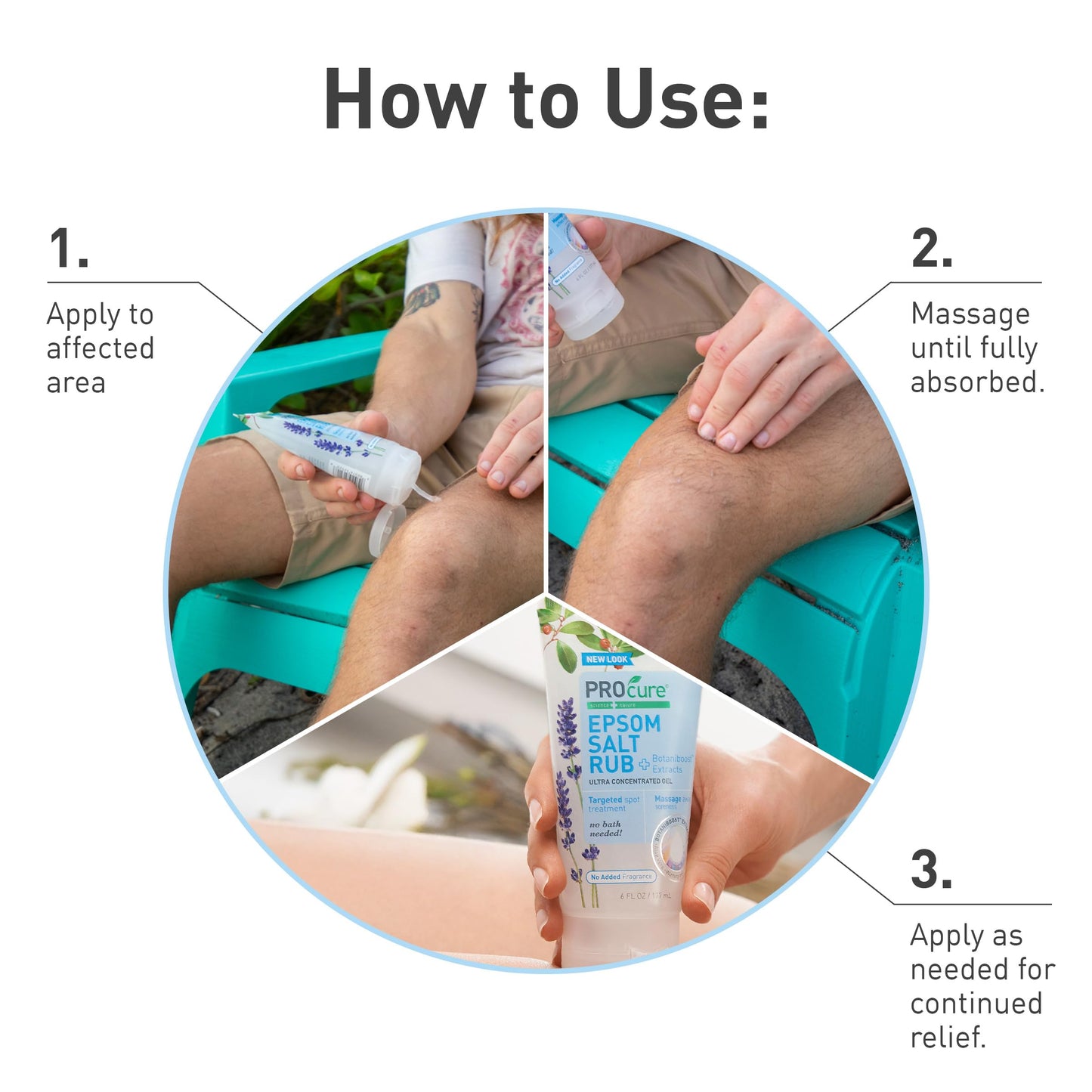 PROcure Epsom Salt Rub Gel – Concentrated Muscle Relief with Organic Aloe Vera & Essential Oils for Aches, Soreness & Tension – 2 Pack PROcureBuy Supplements Australia