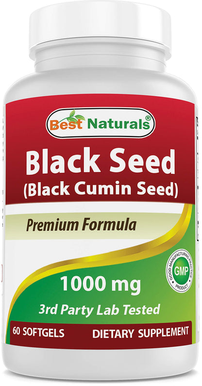 Best Naturals 2 Packs Black Seed Oil Capsules 1000 mg (Non-GMO) Nigella Sativa Best NaturalsBuy Supplements Australia