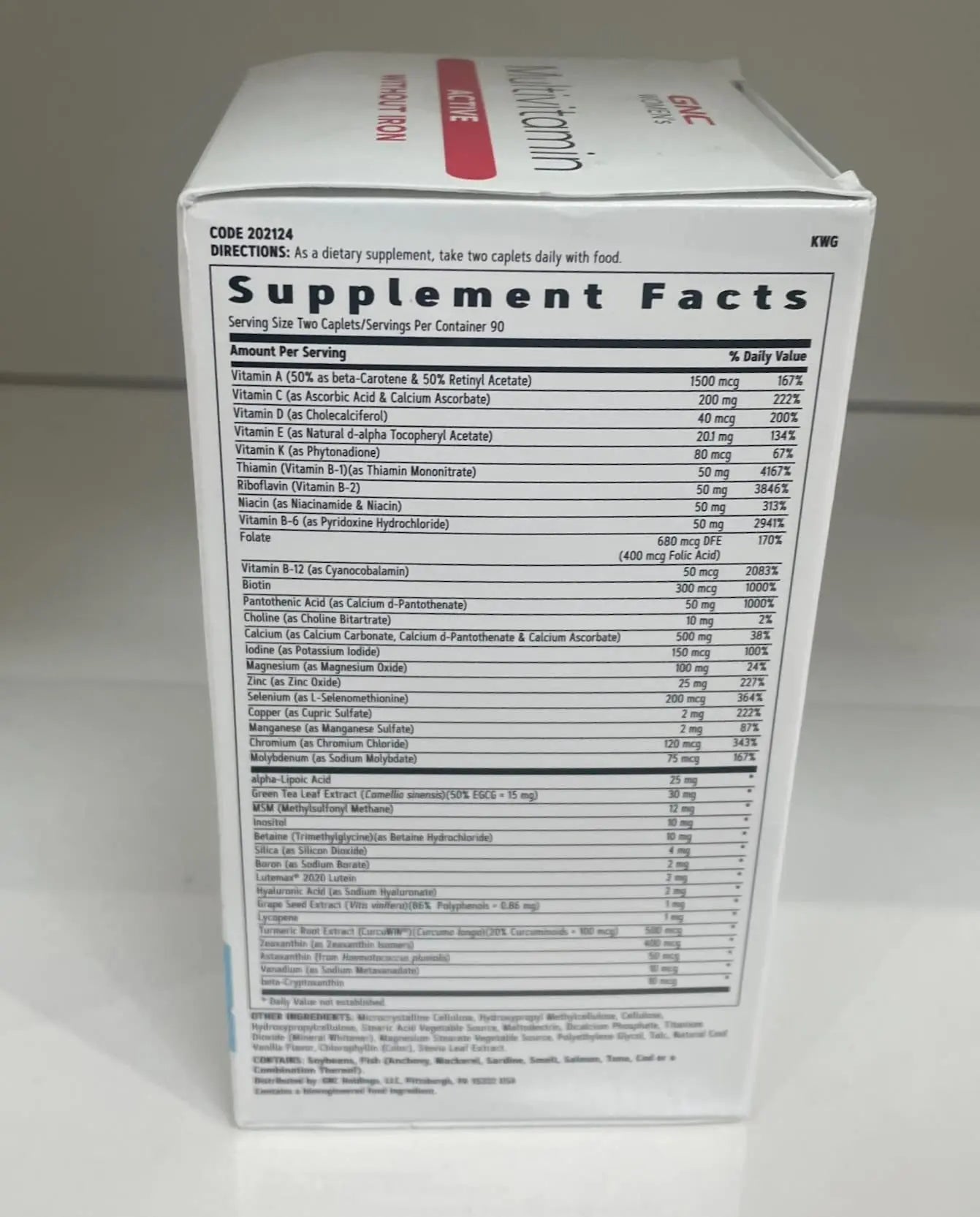 GNC Women's Multivitamin Active Without Iron, Supports an Active Lifestyle, 30+ Nutrient Formula, Promotes Bone & Joint Health GNC
