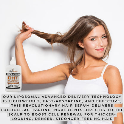 Ebony Medicals DHT Blocker Hair Growth Serum - Hair Loss Supplement, Supports Natural Regrowth Natural CurvesBuy Supplements Australia