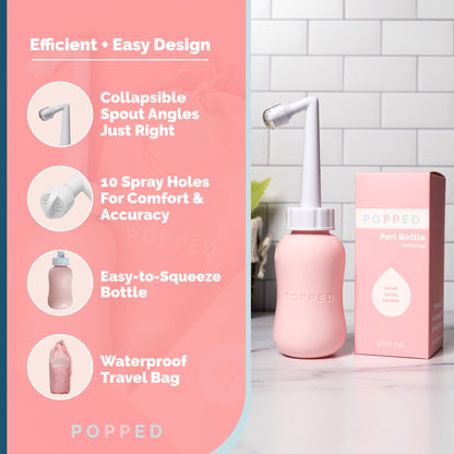 Popped Peri Bottle for Postpartum Care | Portable Bidet | Spray Bottle for Pain Relief, Tears POPPEDBuy Supplements Australia
