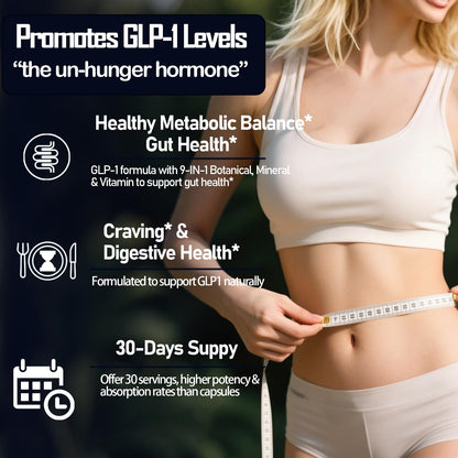 GLP-1 Supplement for Women & Men, 9-in-1 Naturally GLP-1 Support w. Berberine HCI Cyelon Cinnamon Green Tea Eriocitrin, GLP1 for Gut Digestion Metabolic, GLP-1 Drops 6X Stronger Than Capsules GLOVVUUPBuy Supplements Australia
