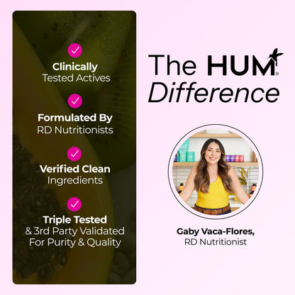HUM Hair Strong Daily Hair Growth Gummies with Biotin, Zinc, Vitamin B12 to Support Growth, Folic Acid & Vitamin B12 Gummy Vitamins for Healthy Hair Support for Women and Men, 60 Gummies HUMBuy Supplements Australia