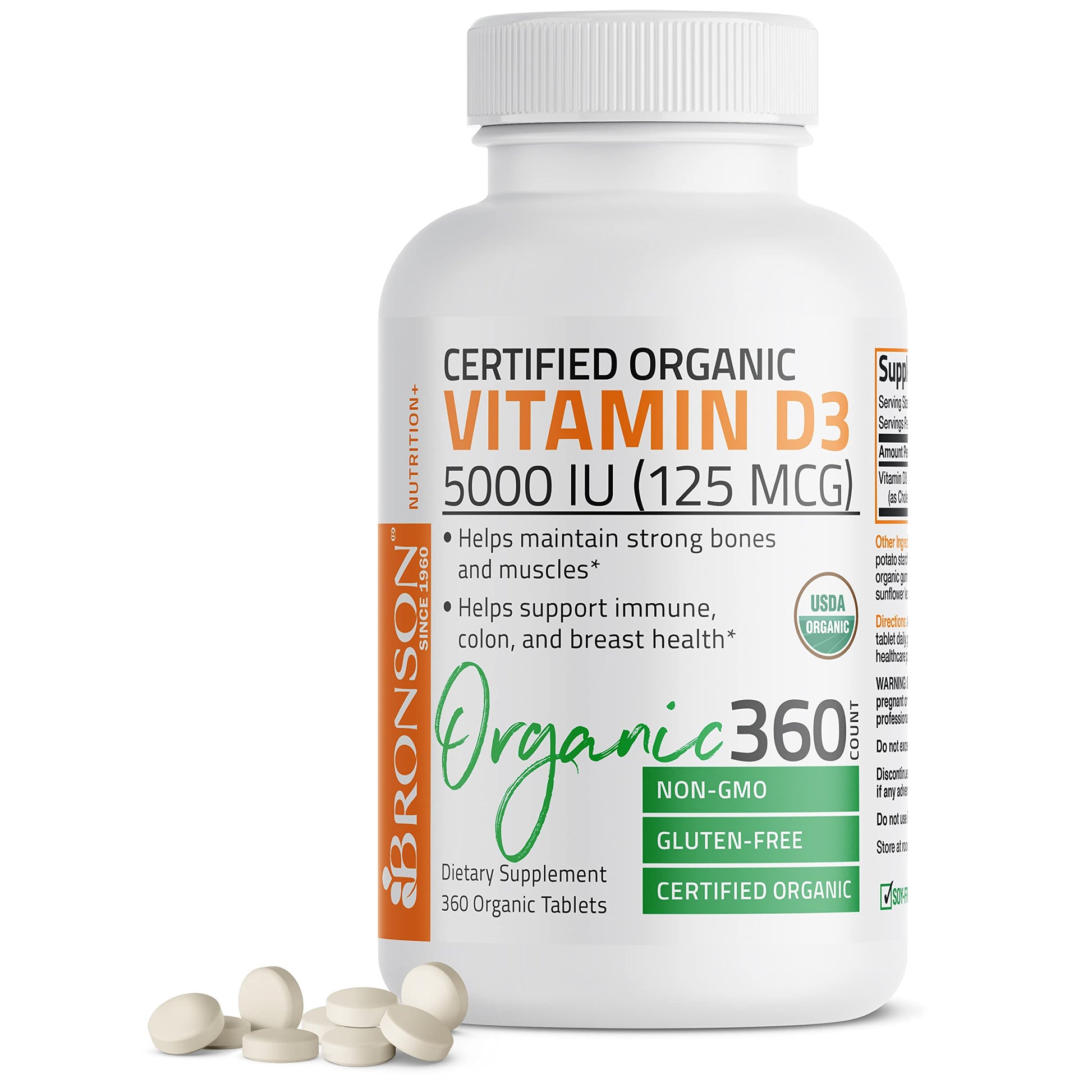 Bronson Vitamin D3 5,000 IU (1 Year Supply) for Immune Support, Healthy Muscle BronsonBuy Supplements Australia