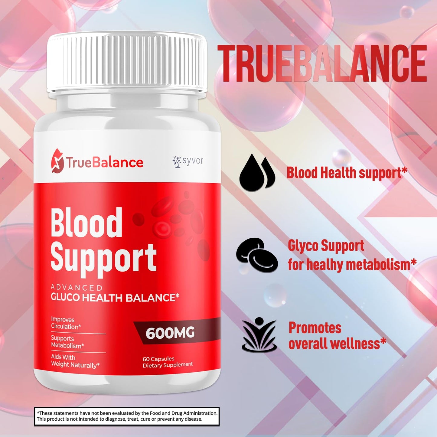 (2 Pack) True Balance Capsules, Official TrueBalance Glycogen Support Pills with All Natural Ingredients, Advanced Formula Support Supplement with Max Strength Vitamins for Women & Men (120 Capsules) SyvorBuy Supplements Australia