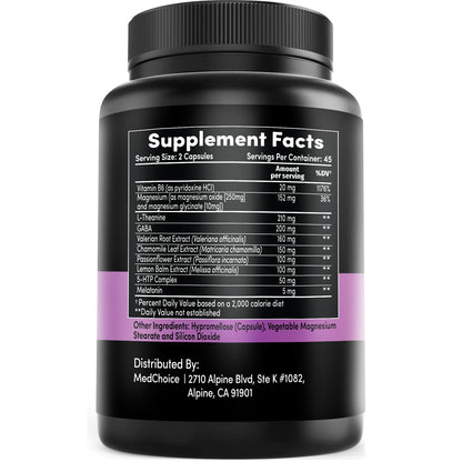 10-in-1 Melatonin Capsules - Melatonin 5mg Natural Sleep Aid for Adults MEDCHOICEBuy Supplements Australia