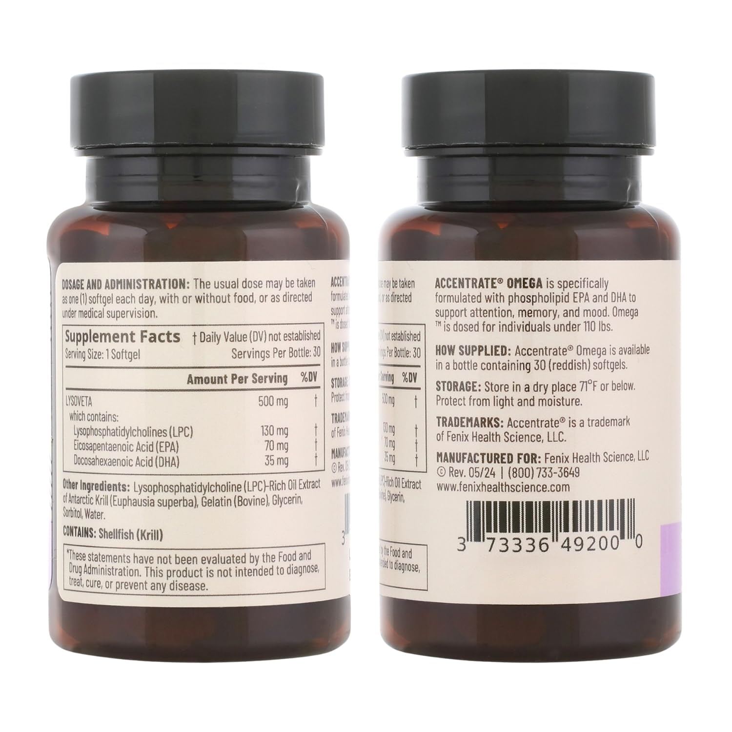 Omega w/LYSOVETA LPC | EPA & DHA Supplements for Brain Health | Focus, Attention, Memory, & Mood | 6X Higher Absorption Than Fish Oil | Omega-3 Fatty Acid Supplements | Highest Potency LPC-DHA AccentrateBuy Supplements Australia