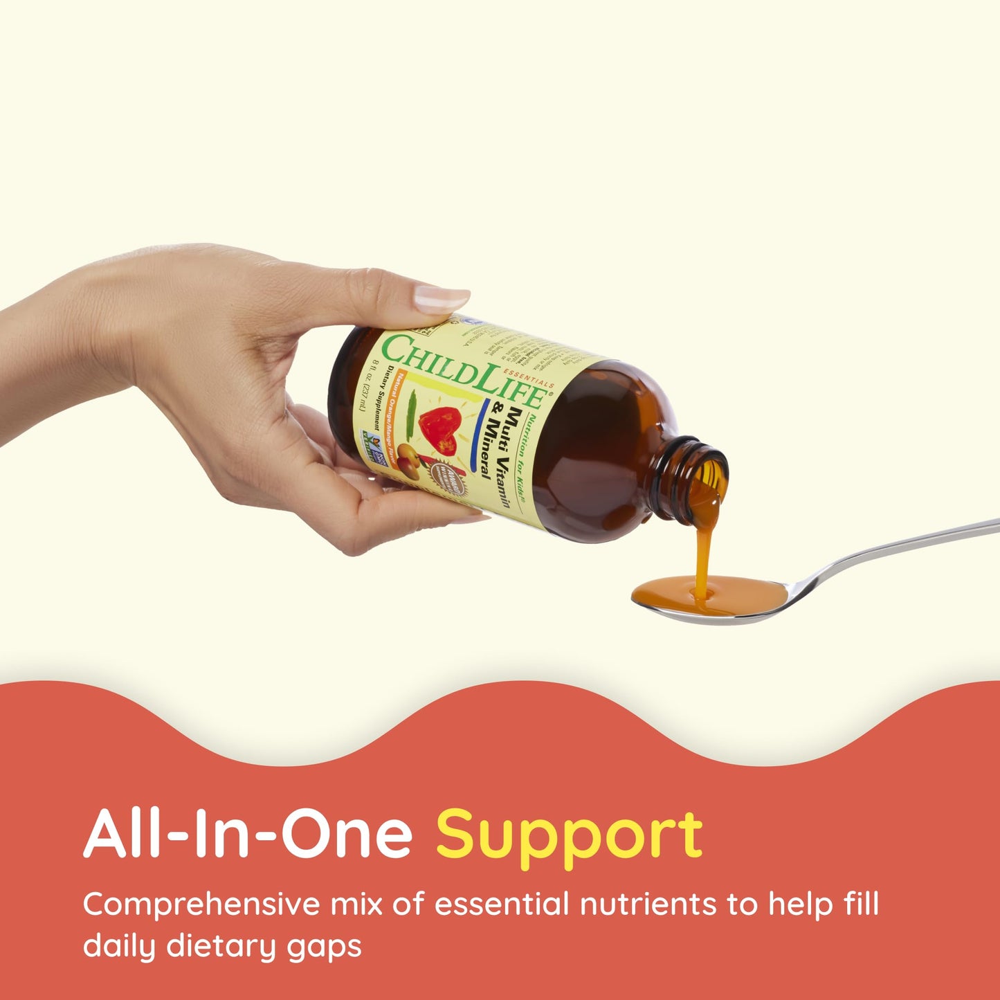 CHILDLIFE ESSENTIALS Kids Multivitamin & Mineral - Kids Vitamins, Liquid Multivitamin for Kids, Toddler Multivitamins, Liquid Vitamins, Baby Multivitamin - Natural Orange & Mango, 8 Fl Oz (Pack of 1) CHILDLIFE ESSENTIALSBuy Supplements Australia
