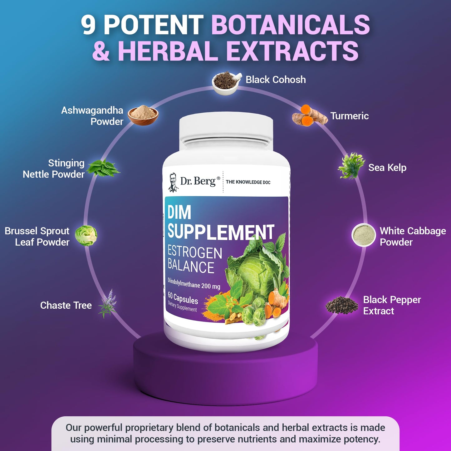 Dr. Berg DIM Supplement Estrogen Balance - Original Estrogen Supplement for Women with Diindolylmethane Dr. Berg NutritionalsBuy Supplements Australia