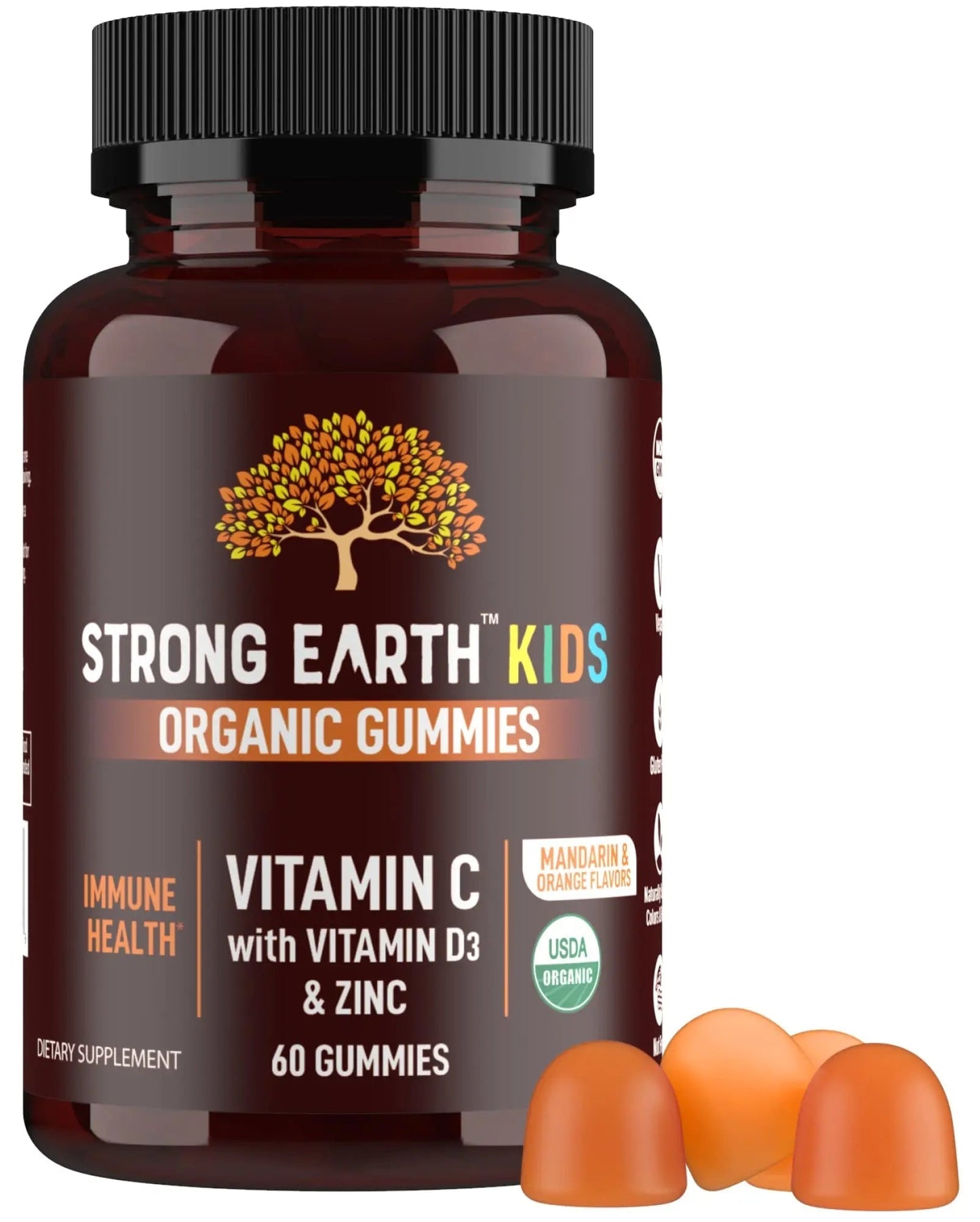 YUM-V'S Kids Strong Earth - Organic Immune Health Gummies with Vitamin C, Vitamin D3 Plus Zinc - Immune System Boost Zinc YUM-V'SBuy Supplements Australia