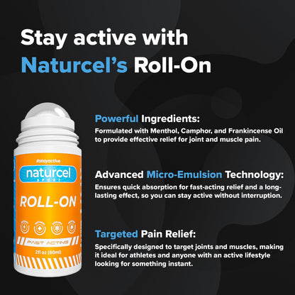 Naturcel Sport Roll-On, 2FL OZ, Topical Reliever for Aches and Pains of Muscles and Joints, Cooling, Fast Acting, Mess Free Massage Roller, Colorless NaturcelBuy Supplements Australia