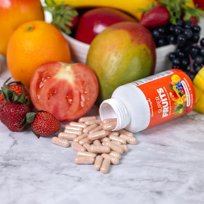 Fruits and Veggies Supplement - Nature Fruits and Vegetables Supplements - Vegan, Non GMO, Soy Free, Superfood Vitamins & Minerals Nutritional Balance - (Total 180 Capsules - Pack of 2) Made in USA Nature's EvergreenBuy Supplements Australia