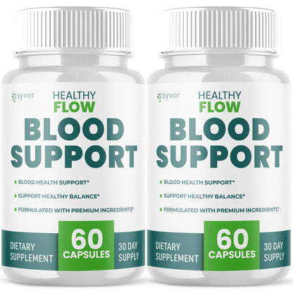 (2 Pack) Healthy Flow Blood Support Capsules, Official Healthy Flow Blood Support Pills with All Natural Ingredients, Advanced Formula Supplement with Premium Vitamins for Men & Women (120 Capsules) SyvorBuy Supplements Australia