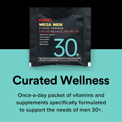 GNC Men's 30+ Vitapak Program | 5-in-1 Daily Multivitamins and Minerals | Supports Healthy Bones and Stress Relief | 30 Servings GNCBuy Supplements Australia