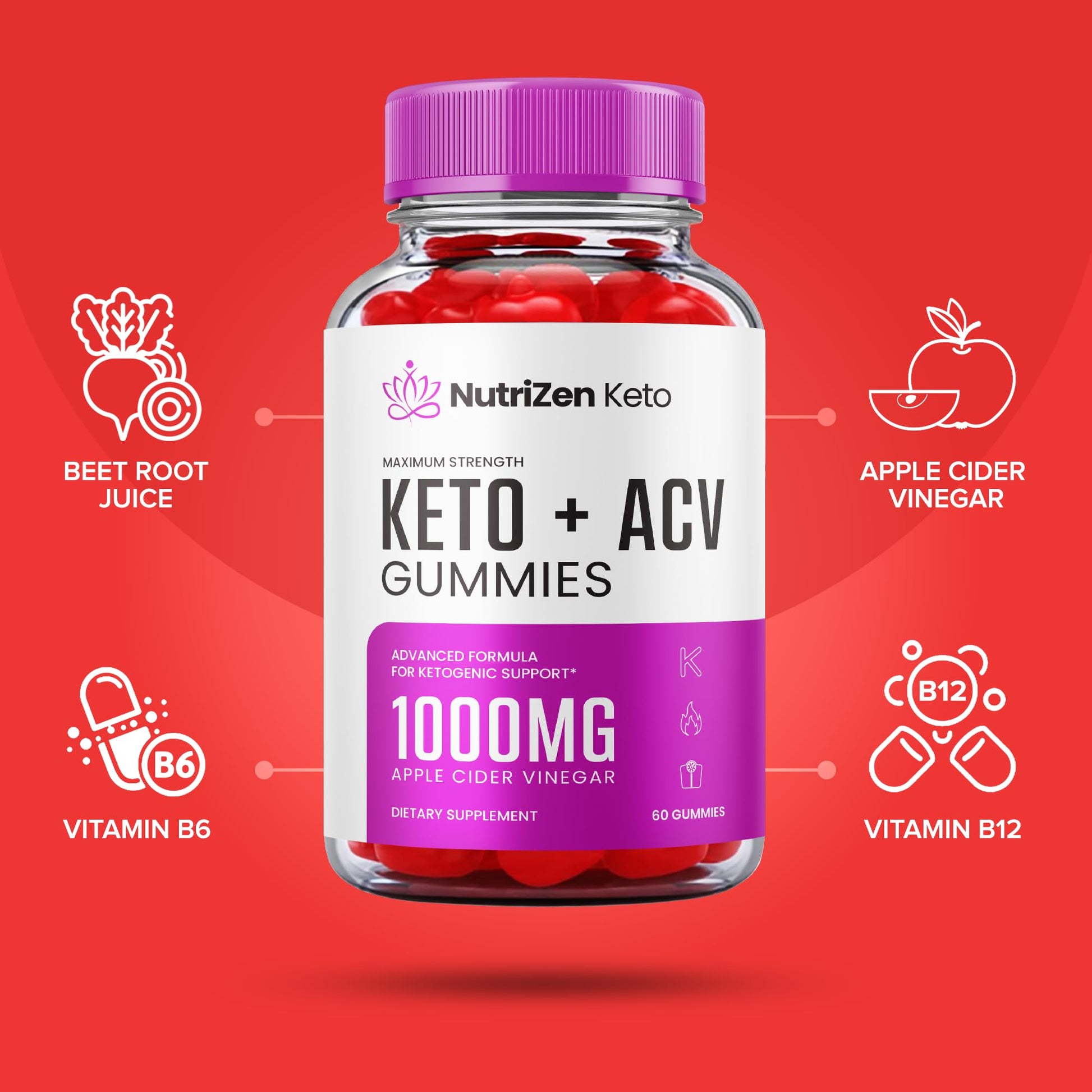 (5 Pack) Nutrizen Keto Acv Gummies - Official Formula - Nutrizen Keto + Acv Gummies HealthlyBuy Supplements Australia