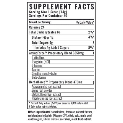 Wilderness Athlete - Brute Force (Caffeine Free Preworkout) | Stim Free Pre Workout Energy Powder Mix - Natural Energy Caffeine Free Preworkout - Workout Powder - 30 Serving Tub (Watermelon Lime)