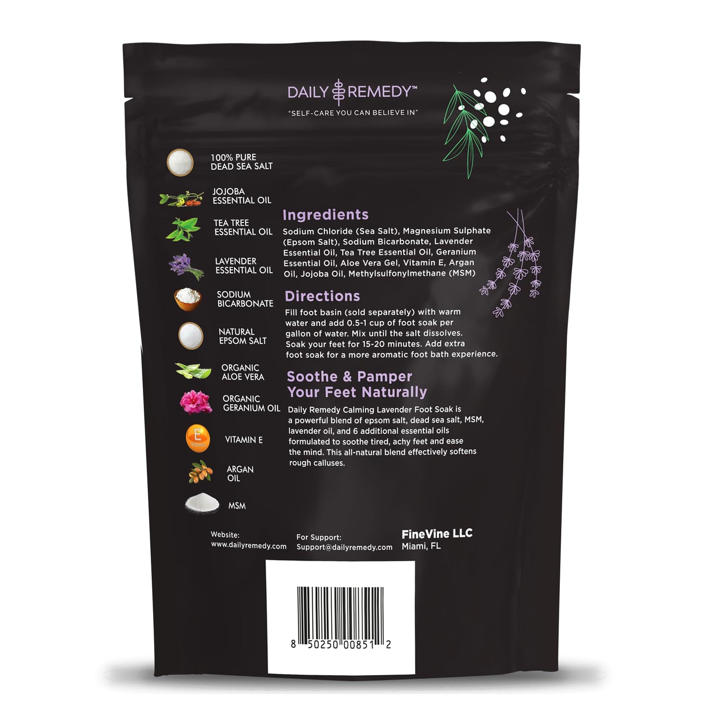 Calming Lavender Foot Soak with Epsom Salt, Made in USA, Foot Soak Soothes Sore Tired DAILY REMEDYBuy Supplements Australia