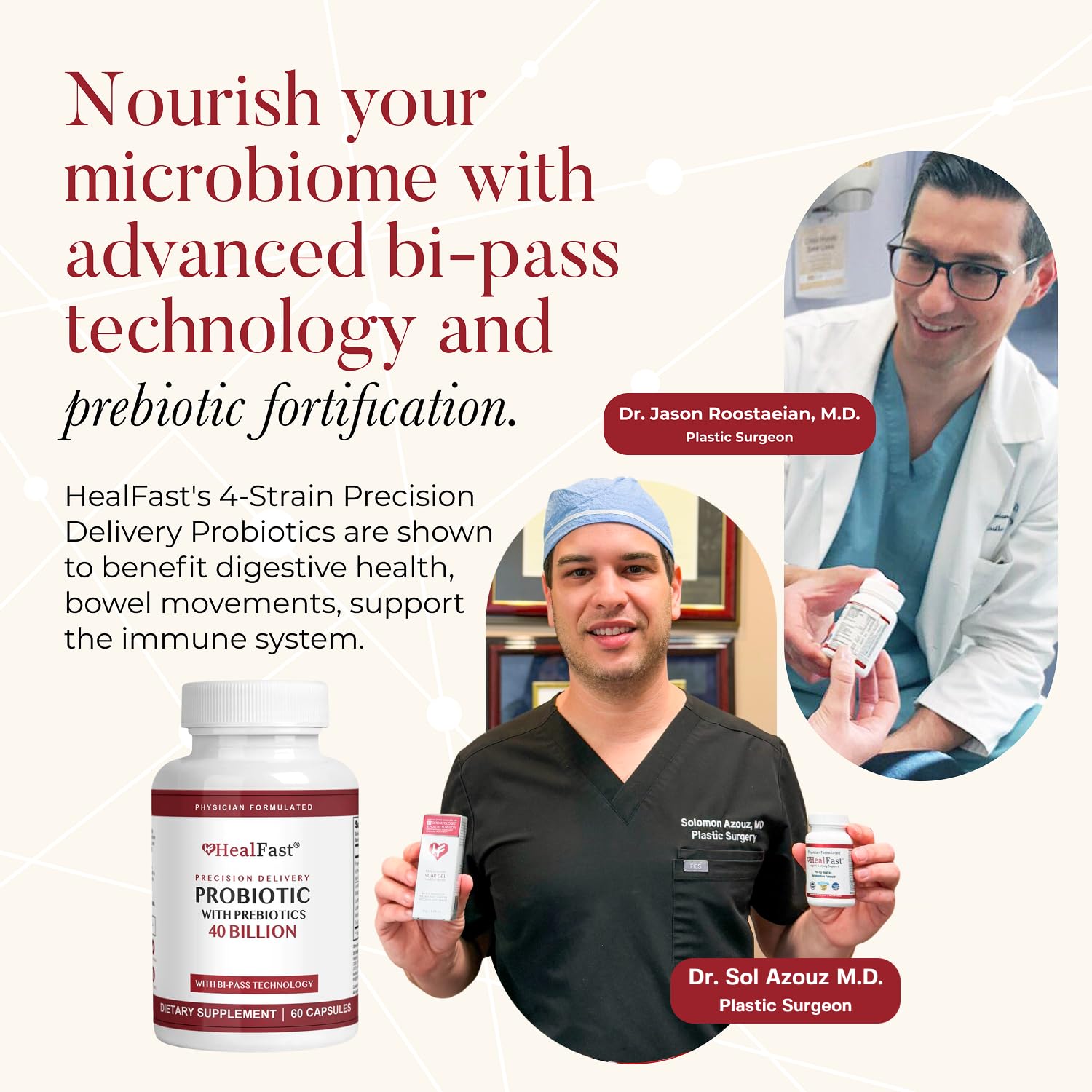 HealFast Physician Formulated Probiotic Supplement - 40 Billion CFU - Live Prebiotics and Probiotics for Men and Women - Probiotics for Gut Health - Non-GMO and Vegan - 30 Day Supply HealFastBuy Supplements Australia