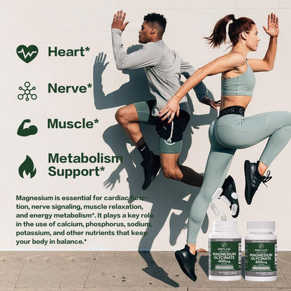 Magnesium Glycinate 400mg – High Absorption Magnesium Supplement for Muscle, Nerve & Sleep Support – Gentle on Stomach, Non-GMO, Vegan Capsules, 90 Count MefluoBuy Supplements Australia