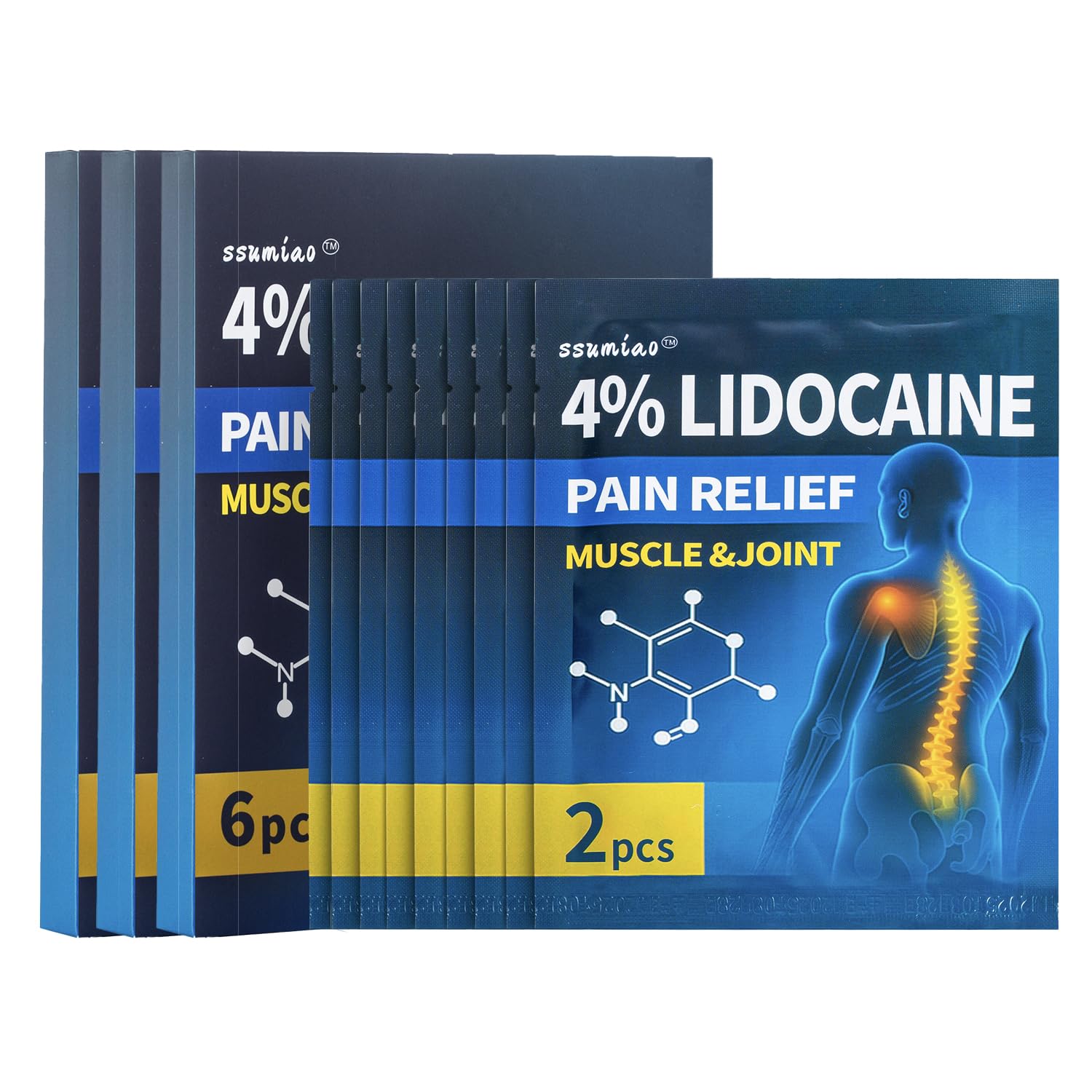 18 pcs Lidocaine Pain Relief Patches 4% - Long-Lasting Hydrogel Pain Patch with Lavender Scent | Flexible & Discreet for Back, Neck, Arthritis, Muscle & Joint Discomfort | (3 Packs) ssumiaoBuy Supplements Australia
