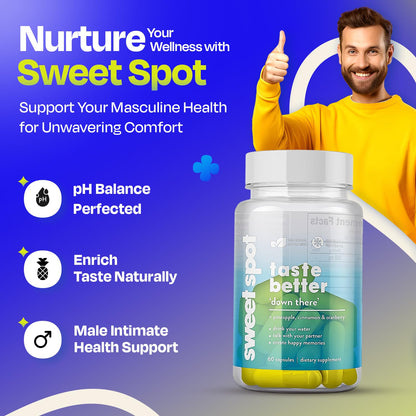 Pineapple Probiotics for Men – 625mg Sweet Spot Formula with Pineapple Extract, Cranberry & Cinnamon, Supports pH Balance & Freshens Taste, 60 Capsules, Made in the USA TASTE THE SWEET SPOTBuy Supplements Australia