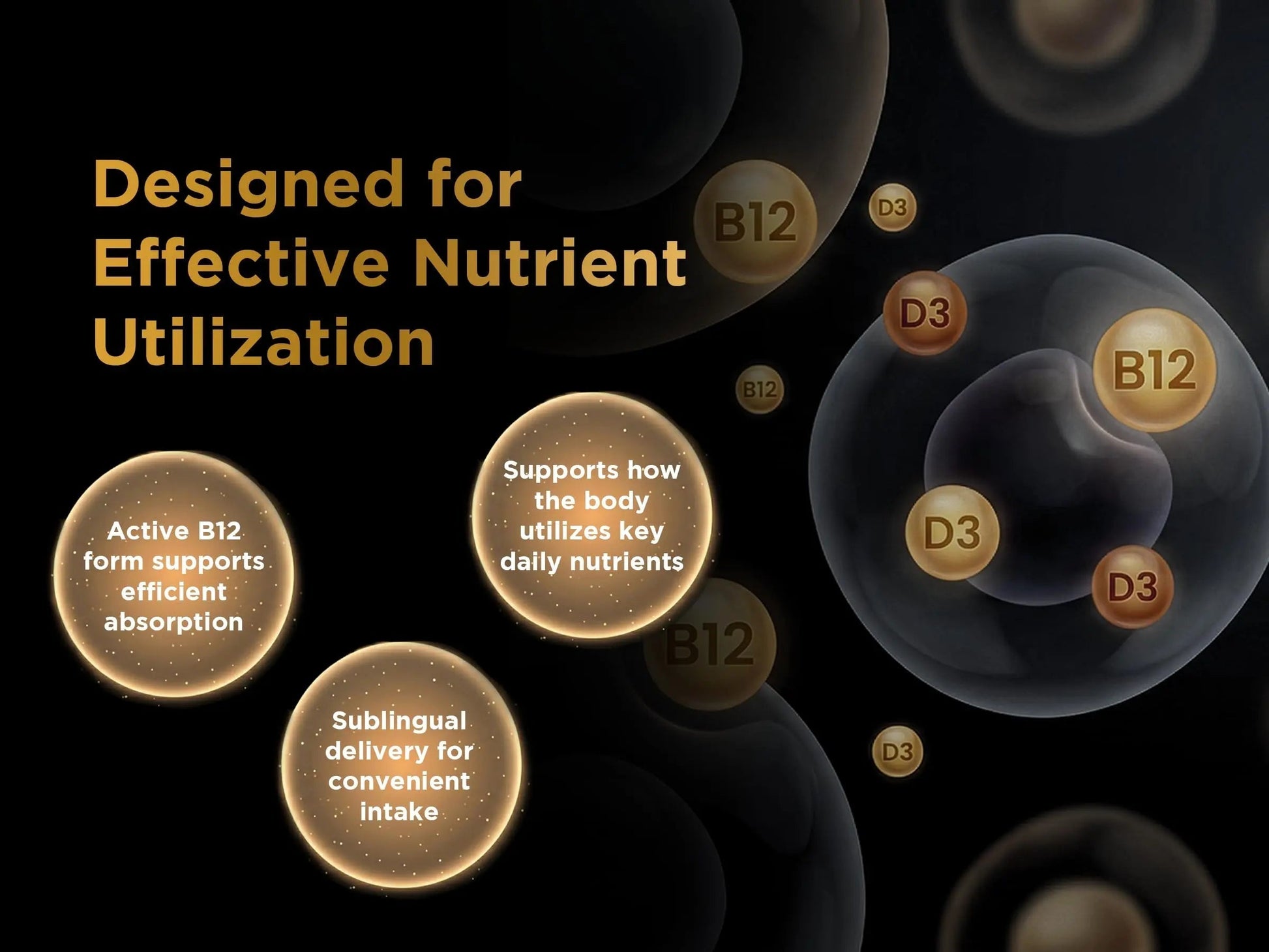 Nutri Apex Vitamin B12 & D3 Sublingual Tablets - 2500 mcg B12 & 125 mcg (5000 IU) D3 - Highly Bioavailable for Energy, Mood & Bone Health - Lab-Tested Nutri ApexBuy Supplements Australia