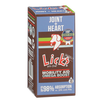 Licks Pill-Free Dog Joint and Heart - Glucosamine & Omega 3 Fish Oil Supplement for Dogs - Inflammation Supplements for Joint Support - Gel Packets - 30 Use Licks Pill FreeBuy Supplements Australia