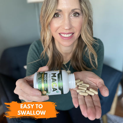Mother Nature Organic Maca Root Capsules – 1600mg, 120 Vegan Capsules – Non GMO Peruvian Yellow, Red & Black Maca for Men & Women - Energy, Hormone, Brain & Weight Well-Being Mother Nature Organics Superfoods for Organic LivingBuy Supplements Australia