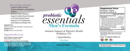 Organic Excellence Mens L Reuteri Probiotics for Gut Health with Prebiotics – 18 Strains for Digestive Health, Bloating & Immune Support – 30 Billion Probiotics + Sporebiotics – 30 Capsules Organic ExcellenceBuy Supplements Australia