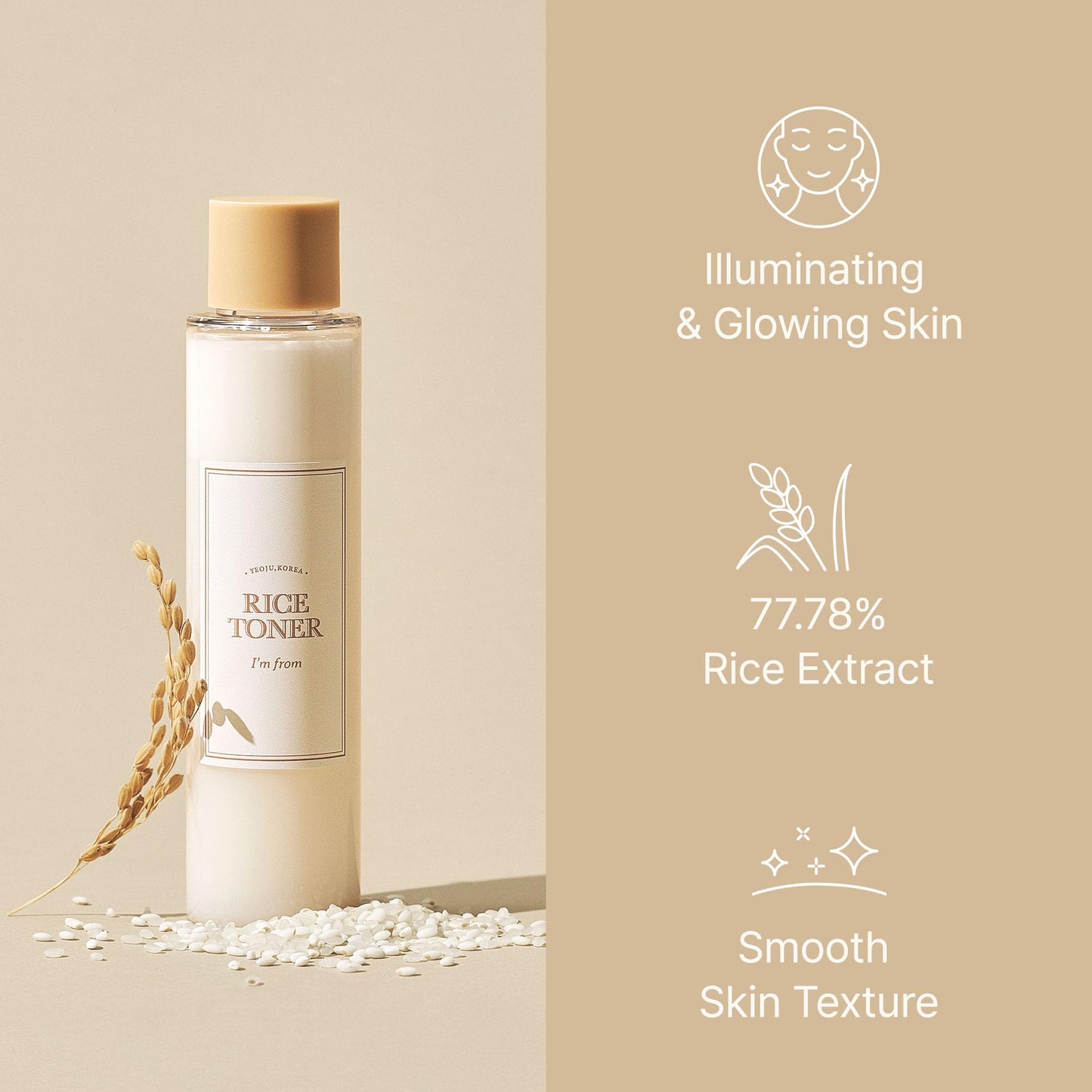 I'm From Rice Toner, 77.78% Rice Extract from Korea, Glow Essence with Niacinamide I'm fromBuy Supplements Australia