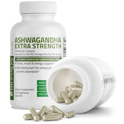 Bronson Ashwagandha Extra Strength Stress & Mood Support with BioPerine BronsonBuy Supplements Australia