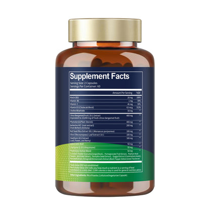Citrus Bergamot Supplement for High Cholesterol - Italian Citrus Bergamot & Plant Sterols Stanols Natural Way to Balance Cholesterol Level,