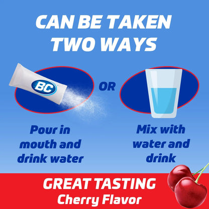 BC Powder Pain Reliever, Cherry Flavor Aspirin Dissolve Packs, 24 Count Powder Packets (2 Pack) BCBuy Supplements Australia