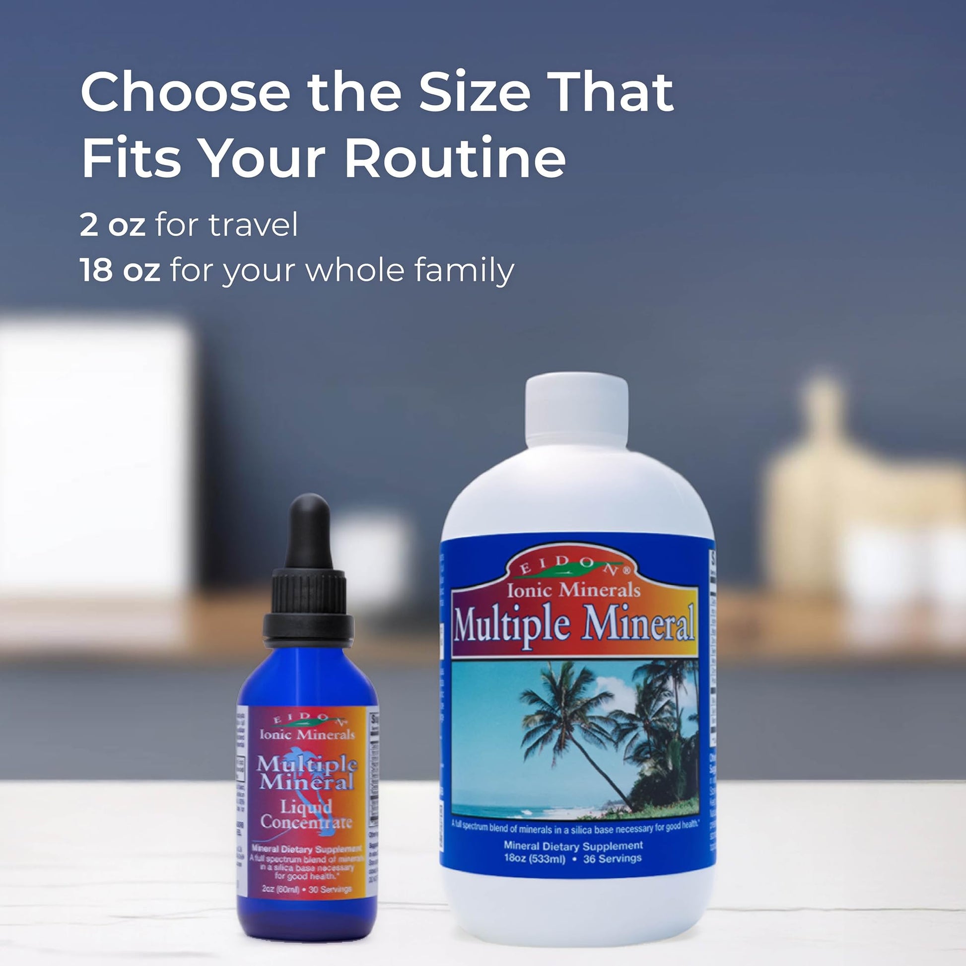 Eidon Multiple Minerals Supplement - Ionic Trace Mineral Drops for Water, with Zinc, Potassium, Chromium, & Magnesium, Natural Liquid Vitamins, Sugar Free & Bioavailable, for Men & Women - 18 oz Eidon Ionic MineralsBuy Supplements Australia