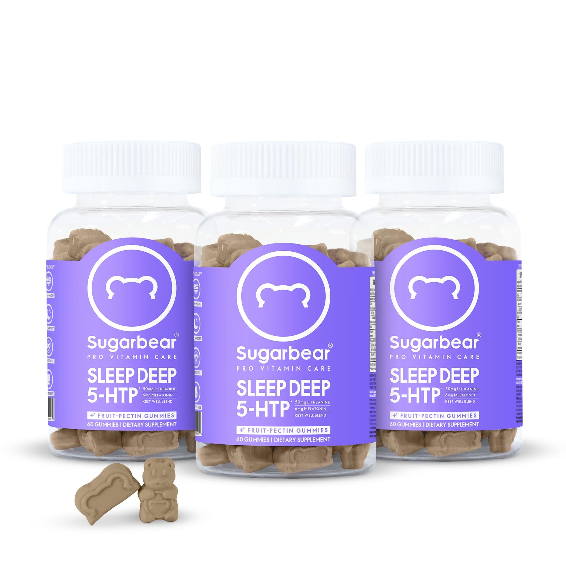 Sugarbear Sleep Aid Gummies for Adults with Melatonin 6mg, Magnesium SugarBearHairBuy Supplements Australia