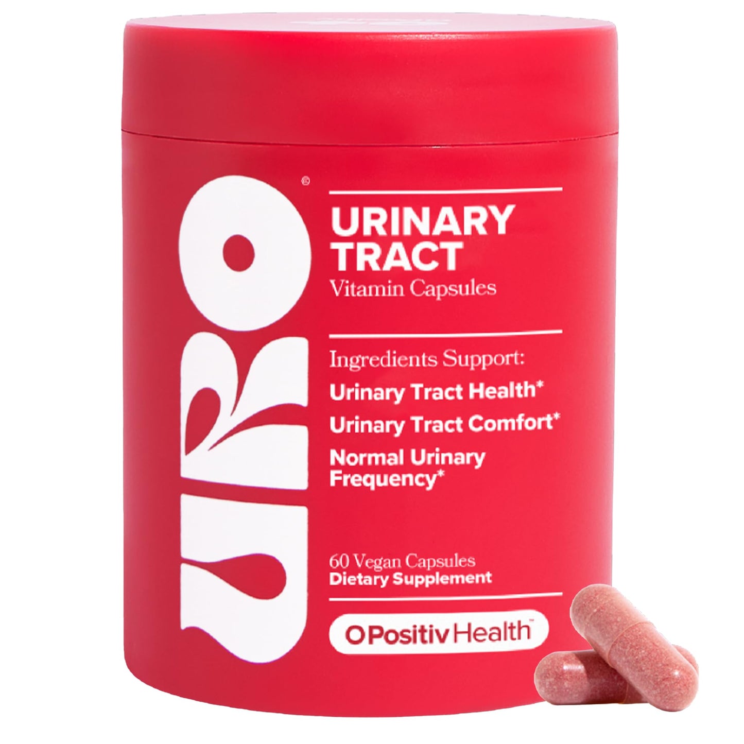 O Positiv URO Urinary Tract Health Supplement for Women, 60 Count (Pack of 1) - Urinary Support Vitamins with Pacran Complete Cranberry Extract