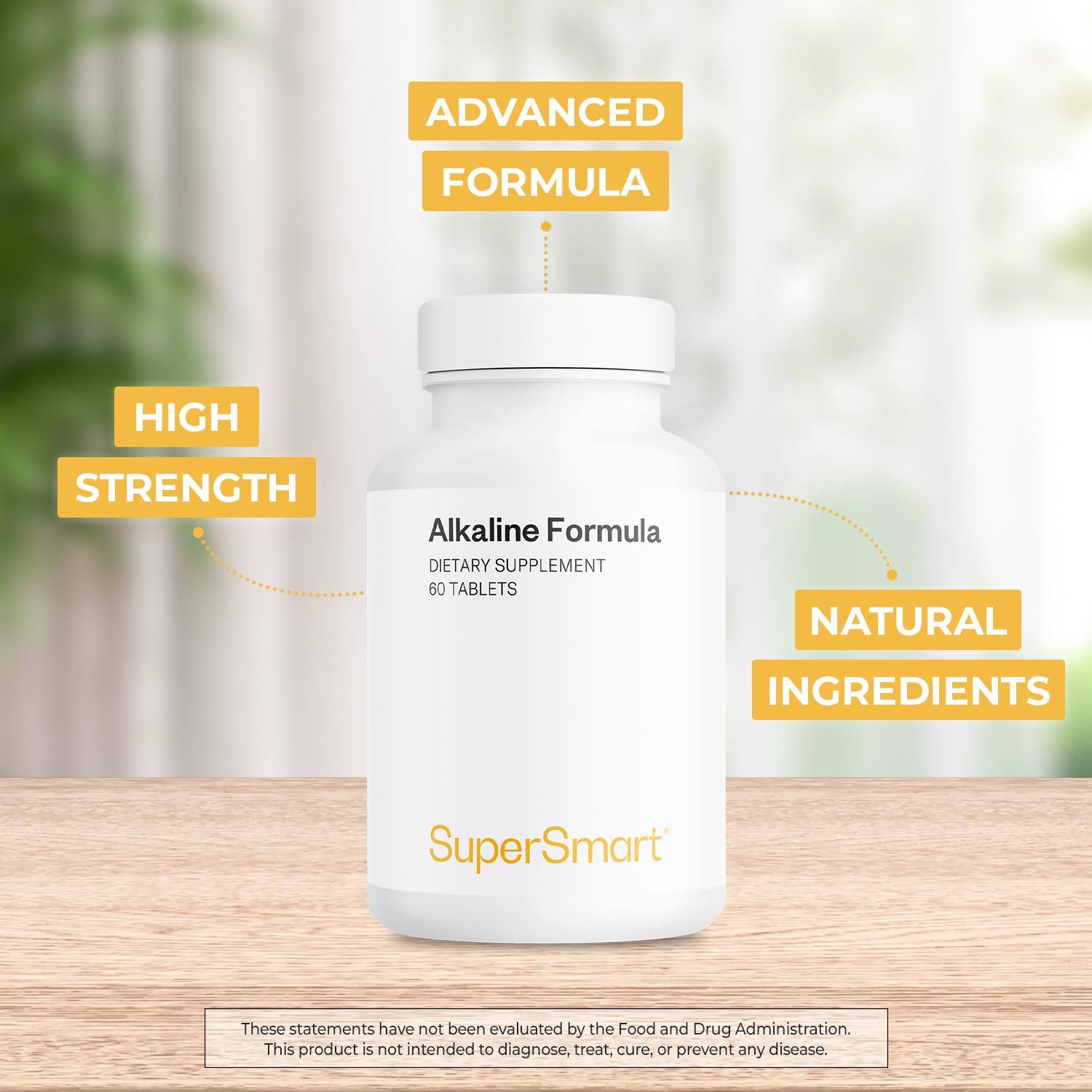 Supersmart - Alkaline Formula Supplement (Advanced Formula) - with Potassium Phosphate, Calcium & Magnesium Citrate - pH Balance | Non-GMO & Gluten Free - 60 Tablets SupersmartBuy Supplements Australia